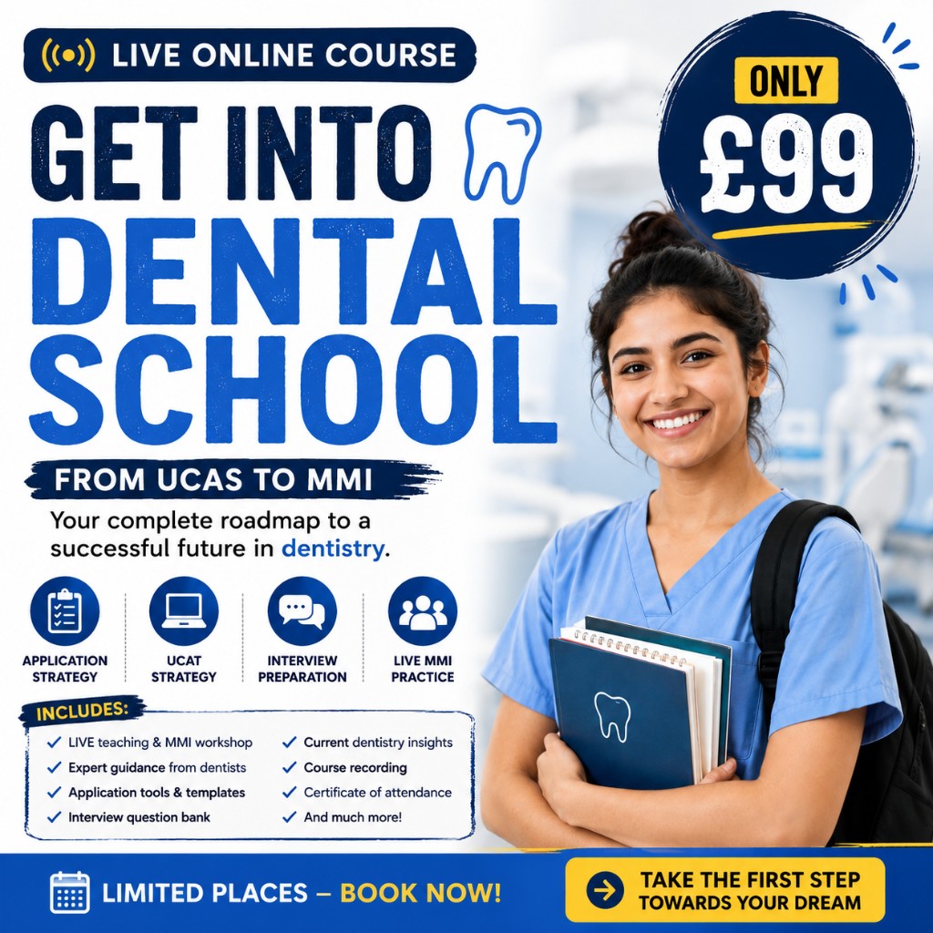 Get Into Dental School LIVE Course — from UCAS to MMI, only £99