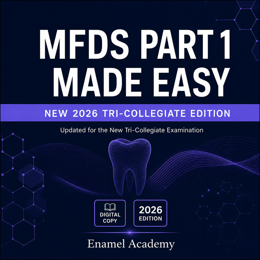 MFDS Part 1 Made Easy 2026 Tri-Collegiate digital edition cover from Enamel Academy